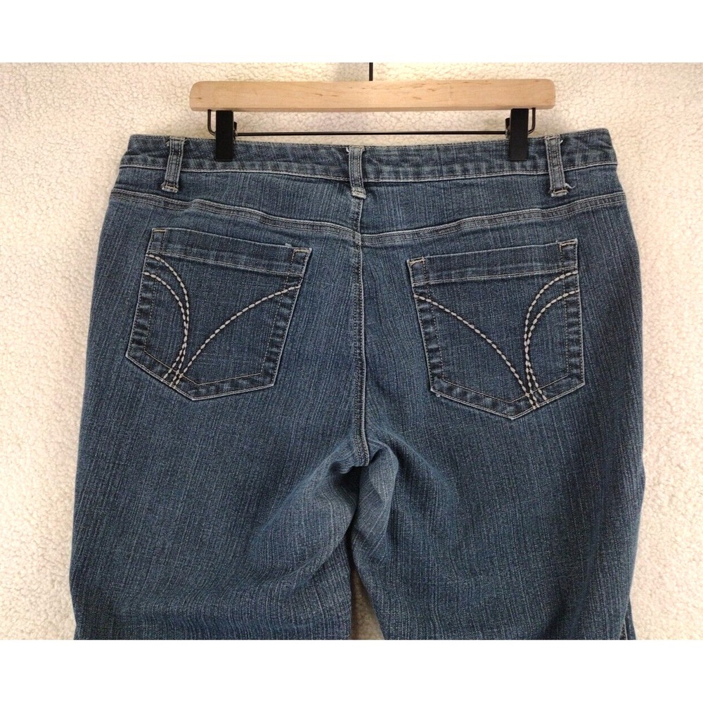 MIXXIT Womens Size 16 Blue‎ Denim Cuffed Capri Baggy Shorts - Picture 12 of 16